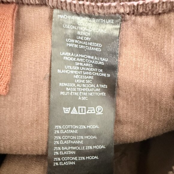 Anthropologie Colette Corduroy Crop Pants Scallop Pocket Wide Leg Size 28 Mink - Picture 7 of 11